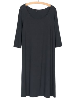 Eileen Fisher Midi Dress Women Small Gray